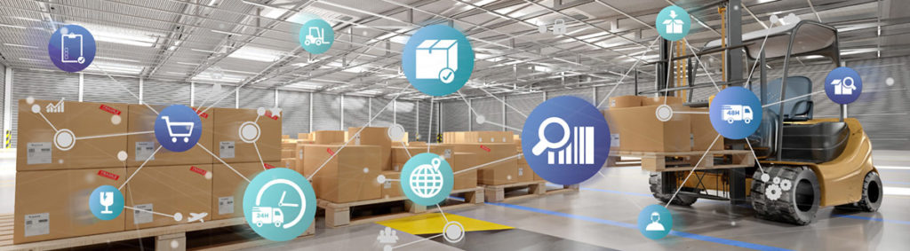 Logistic organisation on a warehouse background 3d rendering what-is-cloud-erp-page2-1024x283
